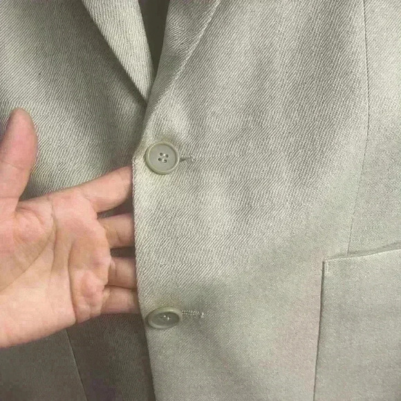 YVES SAINT LAURENT FROM DILLARD’S MENS STORE BLAZER IN BEIGE COLOR SIZE M - Picture 8 of 10